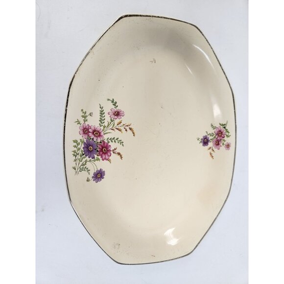 Vintage Homer Laughlin Octagonal Platter Y137 Pattern - Picture 1 of 4